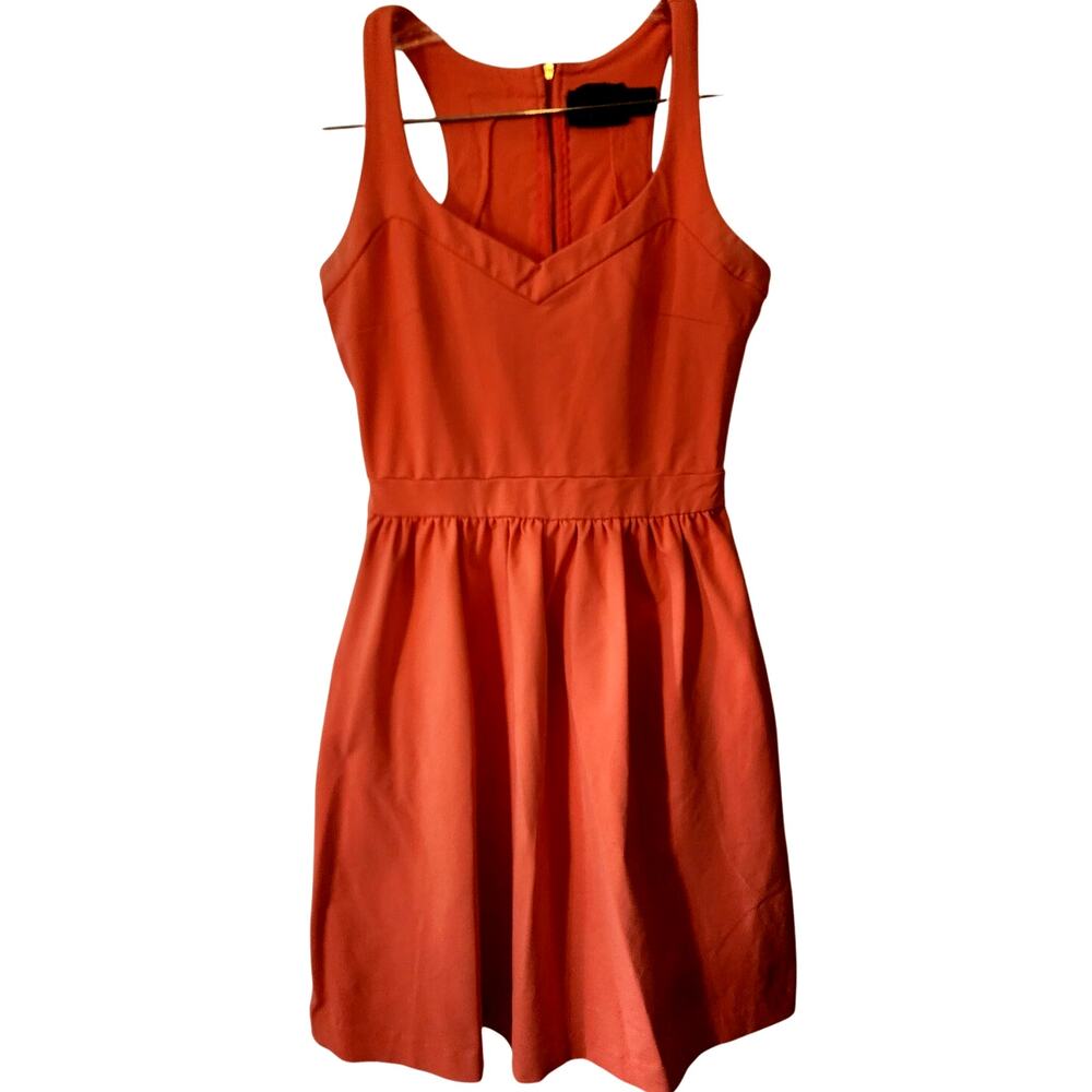 Cynthia Rowley Sleeveless Orange Fit & Flare Stretchy Tank Dress Dress Small